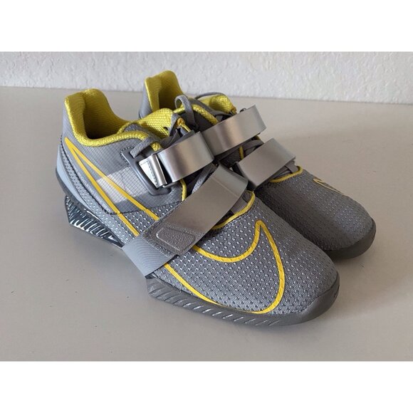 Men’s Sz 9 Nike Romaleos 4‎ Weightlifting Shoes Gray Yellow CD3463-002 main image 10